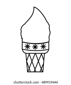 delicious ice cream cone vector illustration design