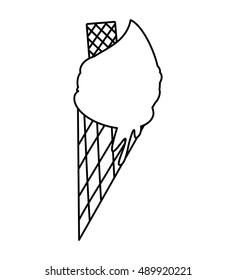 delicious ice cream cone vector illustration design