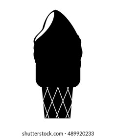 delicious ice cream cone vector illustration design