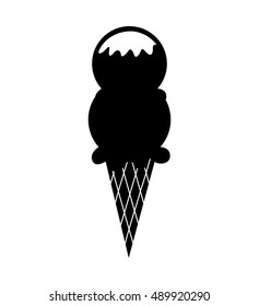 delicious ice cream cone vector illustration design
