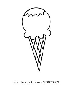 delicious ice cream cone vector illustration design