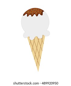 delicious ice cream cone vector illustration design