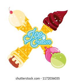 delicious ice cream cones