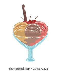 helado delicioso en taza