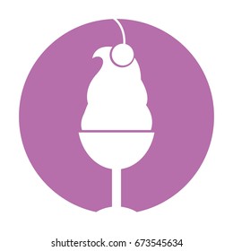 delicious ice cream cup icon