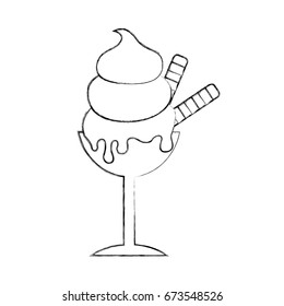 delicious ice cream cup icon