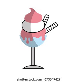 delicious ice cream cup icon