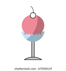 delicious ice cream cup icon