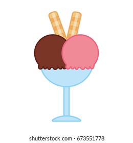 delicious ice cream cup icon