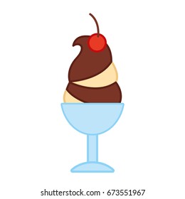 delicious ice cream cup icon