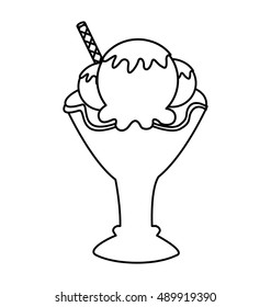 delicious ice cream cup vector illustration design