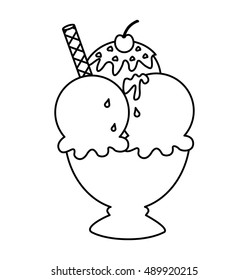 delicious ice cream cup vector illustration design