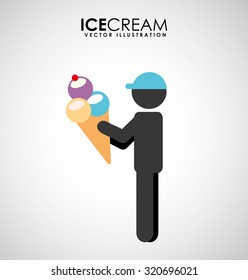 delicious ice cream design, vector illustration eps10 graphic 