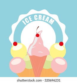 delicious ice cream design, vector illustration eps10 graphic 