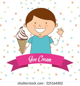 delicious ice cream design, vector illustration eps10 graphic 