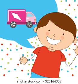 delicious ice cream design, vector illustration eps10 graphic 