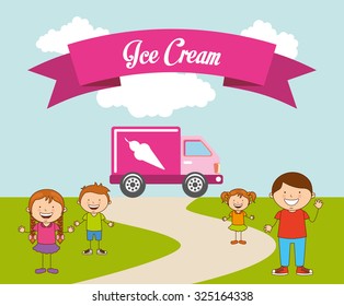delicious ice cream design, vector illustration eps10 graphic 