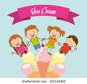 delicious ice cream design, vector illustration eps10 graphic 