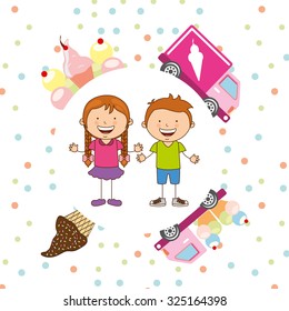 delicious ice cream design, vector illustration eps10 graphic 