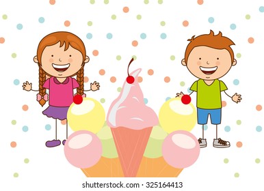 delicious ice cream design, vector illustration eps10 graphic 