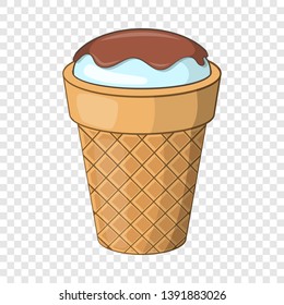 Delicious ice cream icon. Cartoon illustration of ice cream vector icon for web design