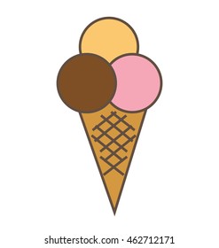 delicious ice cream icon vector illustration design