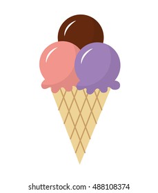 delicious ice cream icon vector illustration design