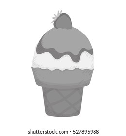 Delicious ice cream icon vector illustration graphic design