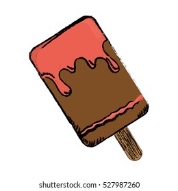 Delicious ice cream icon vector illustration graphic design