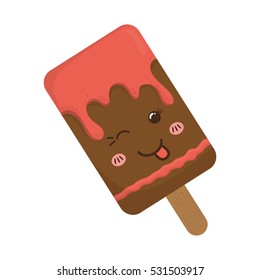 Delicious ice cream icon vector illustration graphic design