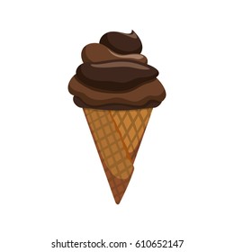 Delicious ice cream icon vector illustration graphic design