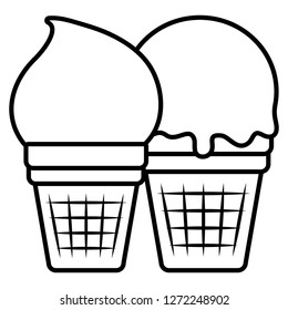 delicious ice cream isolated icon