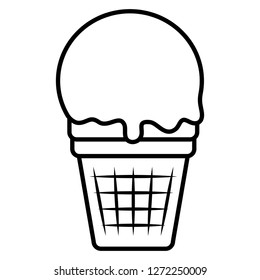 delicious ice cream isolated icon