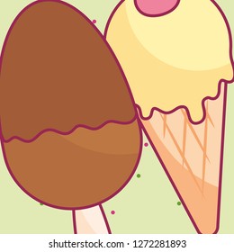 delicious ice cream isolated icon