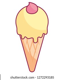 delicious ice cream isolated icon