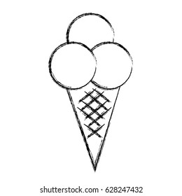 delicious ice cream isolated icon