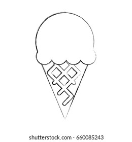 delicious ice cream isolated icon