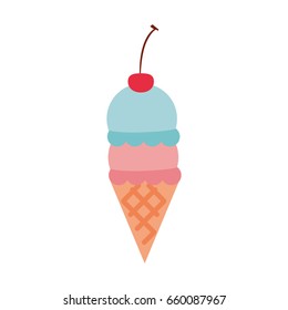 delicious ice cream isolated icon