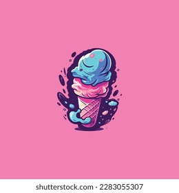 vector de logotipo de helados deliciosos