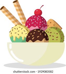 Delicious Ice Cream in the Mug