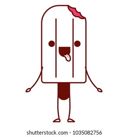 delicious ice cream palette kawaii character