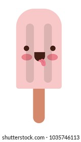 delicious ice cream palette kawaii character