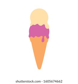 delicious ice cream pop art style icon vector illustration design