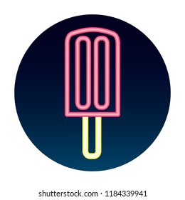 delicious ice cream popsicle neon image