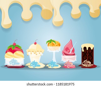 delicious ice cream set menu