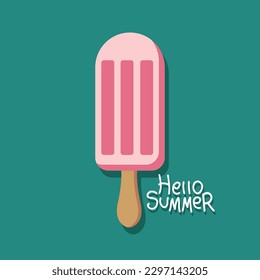 Delicious ice cream set. Sweet summer delicacy sundaes, gelatos with different tastes, collection of isolated ice cream cones and popsicles with different toppings.Vector illustration for web,