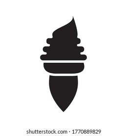 delicious ice cream silhouette style icon vector illustration design