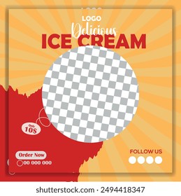Delicious Ice cream Social Media Post design