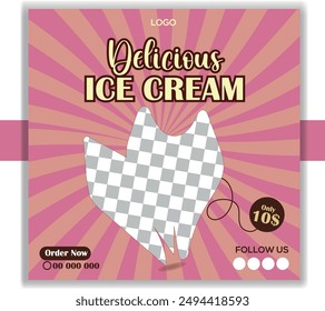 Delicious Ice cream Social Media Post design
