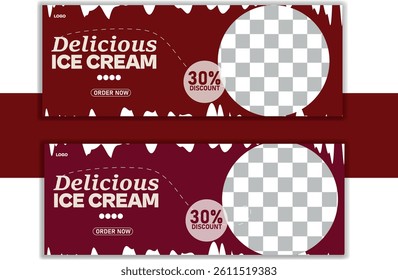 Delicious Ice Cream Social Media post Cover  Design 